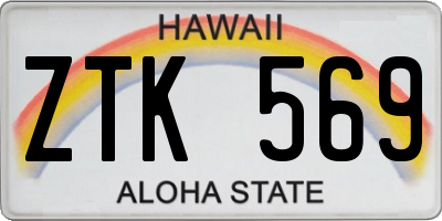 HI license plate ZTK569