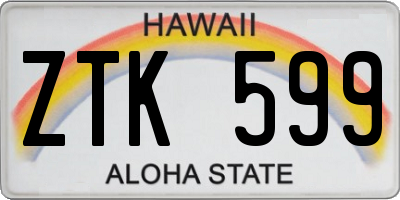 HI license plate ZTK599