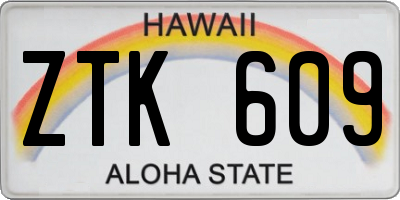 HI license plate ZTK609