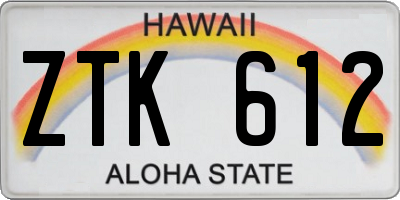 HI license plate ZTK612