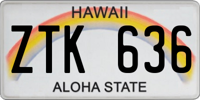 HI license plate ZTK636