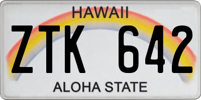 HI license plate ZTK642