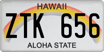 HI license plate ZTK656