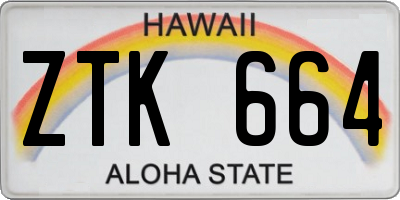 HI license plate ZTK664