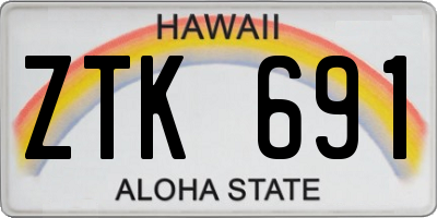 HI license plate ZTK691