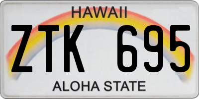 HI license plate ZTK695