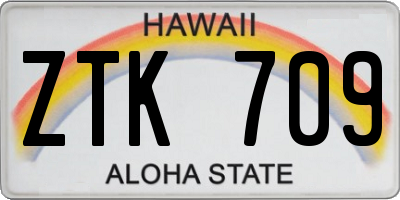 HI license plate ZTK709