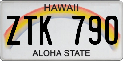 HI license plate ZTK790