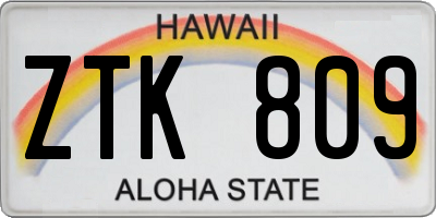 HI license plate ZTK809