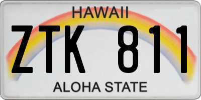 HI license plate ZTK811