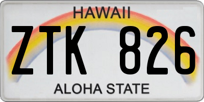 HI license plate ZTK826