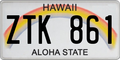 HI license plate ZTK861