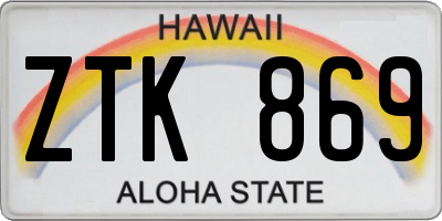 HI license plate ZTK869