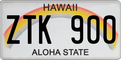 HI license plate ZTK900
