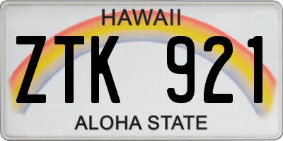 HI license plate ZTK921