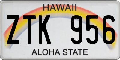 HI license plate ZTK956