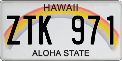 HI license plate ZTK971