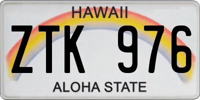 HI license plate ZTK976