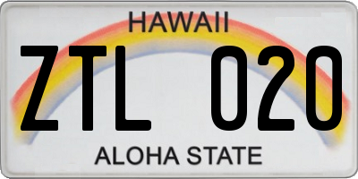 HI license plate ZTL020