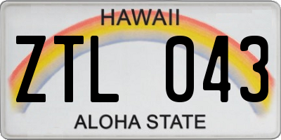HI license plate ZTL043
