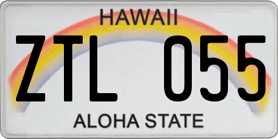 HI license plate ZTL055