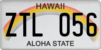HI license plate ZTL056