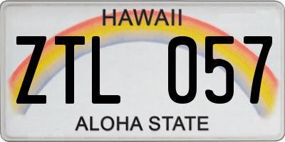 HI license plate ZTL057