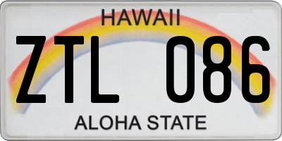 HI license plate ZTL086