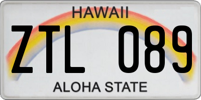 HI license plate ZTL089