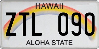 HI license plate ZTL090