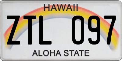 HI license plate ZTL097