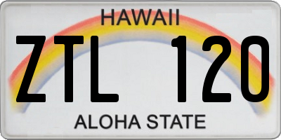 HI license plate ZTL120
