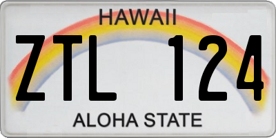 HI license plate ZTL124