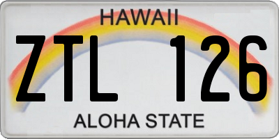 HI license plate ZTL126