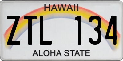 HI license plate ZTL134