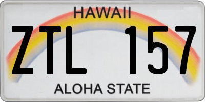 HI license plate ZTL157