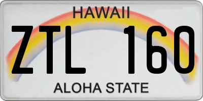 HI license plate ZTL160