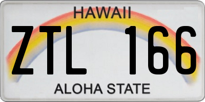 HI license plate ZTL166