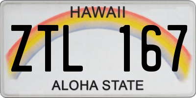 HI license plate ZTL167