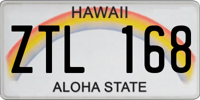 HI license plate ZTL168