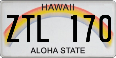 HI license plate ZTL170