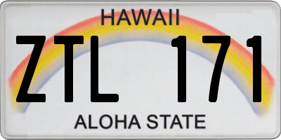 HI license plate ZTL171