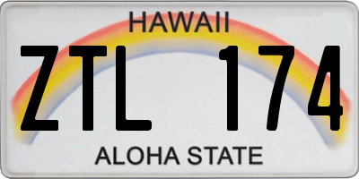 HI license plate ZTL174