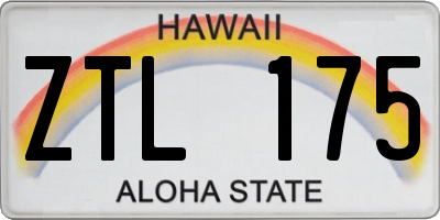 HI license plate ZTL175