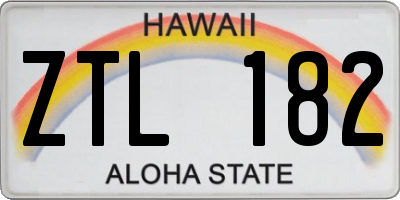 HI license plate ZTL182