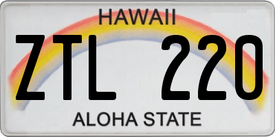 HI license plate ZTL220