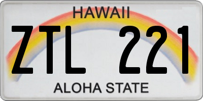 HI license plate ZTL221