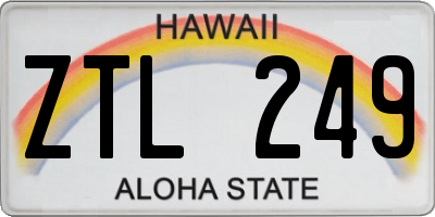 HI license plate ZTL249