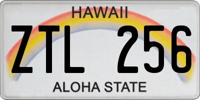 HI license plate ZTL256