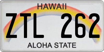 HI license plate ZTL262